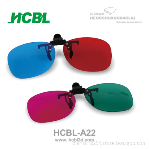 red and blue Complementary color 3d glasses